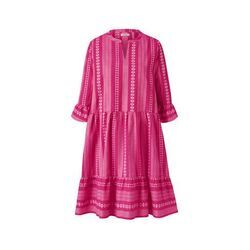 Webkleid mit Ikat-Muster - Pink - Gr.: 36