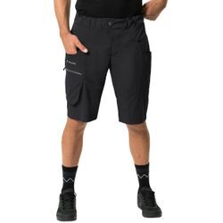 Fahrradhose VAUDE "MEN'S QIMSA SHORTS", Herren, Gr. L, N-Gr, schwarz (schwarz uni), Obermaterial: 100% Polyamid, colorblocking, sportlich, Hosen