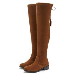 LASCANA Overkneestiefel 'Stiefel, Langschaftstiefel' camel Gr. 36 für Damen. Mit Zierschnürung