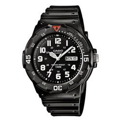 Quarzuhr CASIO TIMELESS COLLECTION "MRW-200H-1BVEG", schwarz, Armbanduhren, Herren, Armbanduhr, Herrenuhr, Neo-Display, Datum, bis 10 bar wasserdicht