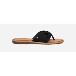 UGG® Zahara Flip-Flop für Damen | UGG® EU in Black, Größe 42, Leder