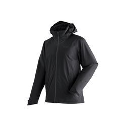 Outdoorjacke MAIER SPORTS "Metor Therm Rec M" Gr. 46, schwarz, Herren, 100% Polyester (recycled), Jacken, Herren Wanderjacke, atmungsaktiv und wasserdicht, wattierte Regenjacke mit Kapuze