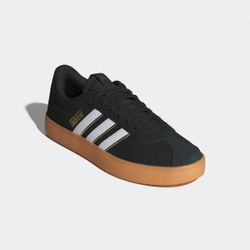 Sneaker ADIDAS SPORTSWEAR "VL COURT 3.0" Gr. 37, schwarz-weiß (core schwarz, cloud weiß, team victory rot), Leder, Synthetik, Schuhe, inspiriert vom Design des adidas samba