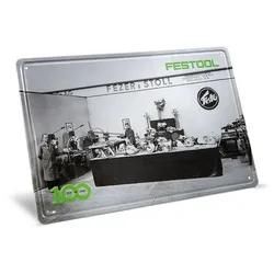 Festool-Fanartikel Retro Blechschild Messestand