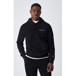 Kapuzensweatshirt CHAMPION "Hooded Sweatshirt" Gr. L (52/54), schwarz (nbk), Herren, Jersey, Obermaterial: 70% Baumwolle, 30% Polyester, unifarben, Sweatshirts