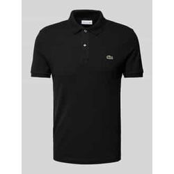 Slim Fit Poloshirt mit Label-Patch Modell 'PIQUE'