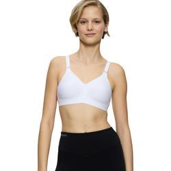 Sport-BH TRIACTION BY TRIUMPH "Triaction Wellness N", Damen, Gr. 90, Cup C, weiß, Microtouch, Obermaterial: 77% Polyamid, 23% Elasthan (LYCRA), BHs Sport-BH BH, Cup B-F, mit 2 Tragevarianten, Basic Dessous