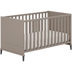 Babybett PAIDI "NEA, by PAIDI", grau (taupe), B:77cm H:82cm L:146cm, Babybetten, 4-fach höhenverstellbar, umbaubar zum Juniorbett/ Kindersofa