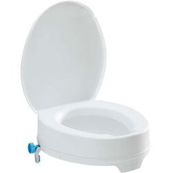 Toilettensitzerhöhung BISCHOFF & "TSE-Easy 10" Toilettenaufsätze weiß Erhöhung um 10cm mit Hygieneausschnitt