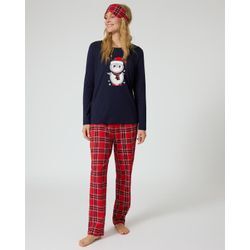 Weihnachts-Pyjama mit Schlafmaske