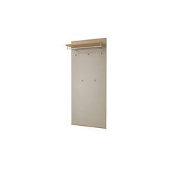 Garderobenpaneel Longo ¦ beige ¦ Holzwerkstoff, Hartholz ¦ Maße (cm): B: 80 H: 183 T: 27