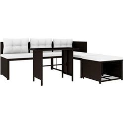 Vidaxl - 4-tlg. Garten-Lounge-Set Poly Rattan Braun