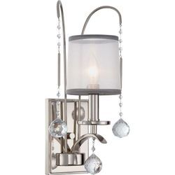 Elstead - Whitney - 1 Licht Wandleuchte - Imperial Silver Finish, E14