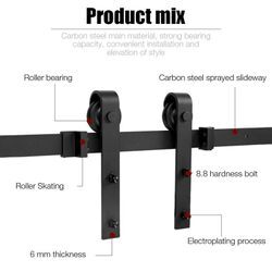 Haloyo - 300CM Schiebetürsystem Laufschiene für Schiebetüren Beschlag Holzschiebetür set