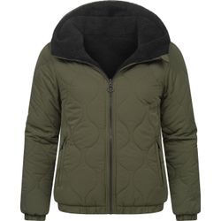 Wendejacke RAGWEAR "Qaria" Gr. L (40), grün (olivgrün), Damen, Obermaterial: 70% Polyester, 30% Nylon, Innenfutter: 100% Polyester, Wattierung: 100% Polyester, Jacken, ultraleichte 2-in-1 Damen Winterjacke mit Kapuze