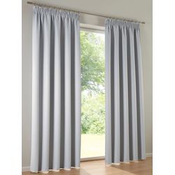 Vorhang HEINE HOME Gr. 1, grau, B:135cm H:145cm, Polyester, Gardinen