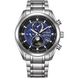 Funkchronograph CITIZEN "BY1010-81L", silber (titansilberfarben), Armbanduhren, Herren, Armbanduhr, Herrenuhr, Solar, Titan, Stoppfunktion, Mondphase