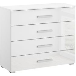 Kommode RAUCH "Sideboard Schubladenkommode Schubkastenkommode KOLUNA Hochglanzfront", weiß (alpinweiß, hochglanz weiß), B:93cm H:81,0cm T:42,0cm, Holzwerkstoff, Sideboards, Breite 93 cm mit 4 großen Schubladen für viel Stauraum MADE IN GERMANY