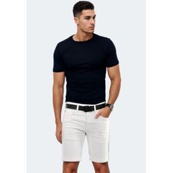 Shorts INDICODE "Inkadeu" Gr. Größe L - Gr. L, Normalgrößen, weiß Herren Hosen mit 5-Pocket Design