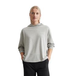 Sweatshirt MARC O'POLO "aus Organic-Cotton-Viskose-Mix" Gr. L, grau, Damen, Obermaterial: 54% Baumwolle, 43% Viskose, 3% Elasthan, unifarben, Sweatshirts