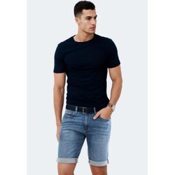 Shorts INDICODE "Inkadeu" Gr. Größe S - Gr. S, Normalgrößen, blau (mid indigo) Herren Hosen mit 5-Pocket Design