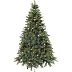 Künstlicher Weihnachtsbaum CREATIV GREEN "Weihnachtsdeko, künstlicher Christbaum, Tannenbaum", grün, H:210cm Ø:140cm, Kunststoff, Weihnachtsbäume, Kunstweihnachtsbäume, incl. integrierter Lichterkette, 150 LEDs