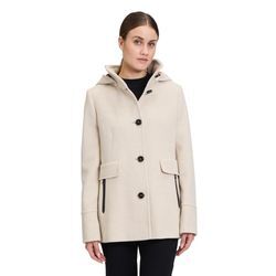 Wolljacke GIL BRET "Gil Bret Wolljacke mit Kapuze" Gr. 44, beige (beige melange), Damen, Obermaterial: 70% Wolle, 20% Polyester, 10% Polyamid. Besatz: 45% Polyacryl, 30% Polyester, 20% Wolle, 5% Diverse Faserarten. Futter: 100% Polyester., Jacken