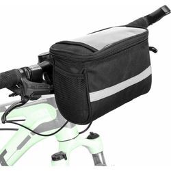 Shining House - Fahrrad-Lenkertasche – wasserdicht – isolierte Tasche mit reflektierenden Streifen – Handy-, Karten- oder Navigationssystem-PVC-Fach