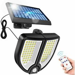 Lablanc - Außen-Solarlampe mit Bewegungsmelder, 90 led trennbares Solarpanel-Flutlicht, wasserdicht IP65, pir wasserdichte Außen-Solarleuchte mit 5 m