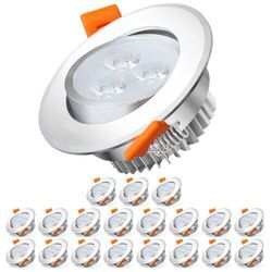 Led Einbauleuchte Wohnzimmer Decken Leuchte Lampe Spot Strahler (20pcs Kaltweiß) [Energieklasse a++] - Vingo