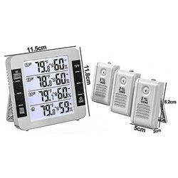 SHINING HOUSE Digitales Hygrometer-Thermometer mit LCD-Hintergrundbeleuchtung, Echtzeit-Feuchtigkeitstemperaturüberwachung, Max/Min-Aufzeichnung