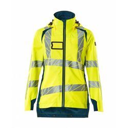 Hard Shell Jacke, Damen, leichtem Futter Jacke Gr. l, hi-vis gelb/dunkelpetroleum - Mascot