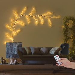 Zweiglichter 96 LEDs Sakura Lichterkette Warmweißer Lichtbaum mit Netzstromversorgung, Künstliche Lichtzweige für ästhetische Raumdekoration