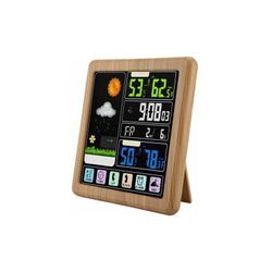 Drahtlose Wetterstation TS-3310 Voll-Touchscreen Drahtloses Innen-Außenthermometer mit Sensor, elektrische LCD-Wettervorhersagestation mit