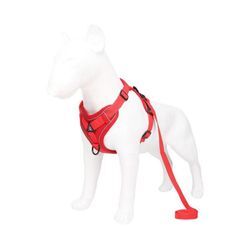 XL)-red Hundegeschirr, reflektierendes Hundegeschirr, Anti-Pull-Hundegeschirr, Geschirr und Leine-Set, atmungsaktives, weich gepolstertes Geschirr