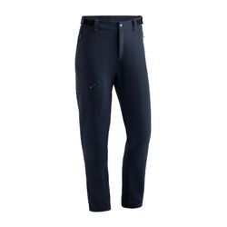 Funktionshose MAIER SPORTS "Foidit M", Herren, Gr. 48, Normalgrößen, blau (dunkelblau), 91% Polyester, 9% Elasthan, Hosen, Herren Outdoorhose, warme Winter Wanderhose, Regular Fit