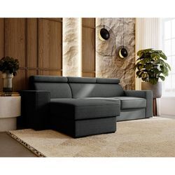 Ecksofa mit Schlaffunktion und Bettkasten - Universelle Ottomane, Couch für Wohnzimmer, Schlafsofa Sofagarnitur Sofa Eckcouch L-Form Wohnlandschaft