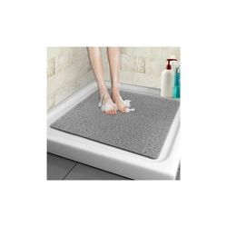 Lablanc - Rutschfeste Duschmatte, 60 x 60 cm, weiche, komfortable Sicherheits-Badematte mit Ablauflöchern, PVC-Massage-Duschmatte für Nassbereiche,