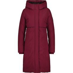 Steppjacke ALIFE & KICKIN "Damen CarsynAK A", Damen, Gr. L, rot (cranberry juice), 100% Polyester, casual, tailliert knielang, Rippbündchen, Jacken, Wintermantel mit regulierbarem Taillen- Kordelzug und Kapuze