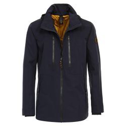 Softshelljacke CASAMODA "CASAMODA Softshelljacke uni" Gr. L, blau (dunkelblau), Herren, 100% Polyester, Jacken