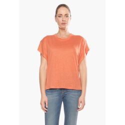 T-Shirt LE TEMPS DES CERISES Gr. L, orange (koralle) Damen Shirts in meliertem Design