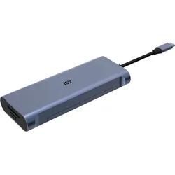 ISY IAD-1037 9-in-1-USB Hybrid Adapter, Silber