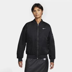 Nike Sportswear wendbare Varsity-Bomberjacke für Damen - Schwarz