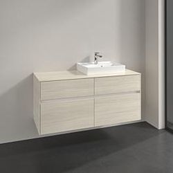 Villeroy und Boch Collaro Waschtischunterschrank C07200AA 120x54,8x50cm, Waschtisch rechts, white oak