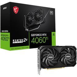 MSI GeForce RTX 4060 Ti VENTUS 2X BLACK 8G OC - Grafikkarten - GeForce RTX 4060 Ti - 8 GB - Schwarz