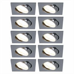 10er Set led Einbau Decken Strahler Schlaf Zimmer Spot Lampen beweglich dimmer Küchen Leuchten rund