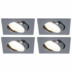 4er Set led Einbau Decken Lampen Chrom Ess Zimmer Spot Strahler beweglich dimmer