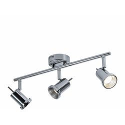 Deckenleuchte 3 Flammig LED Deckenlampe Lichtschiene Deckenstrahler mit beweglichen Spots, Strahler schwenkbar, 3x LED 5W 400lm warmweiß, L 43 cm