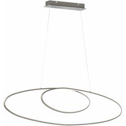 Led Pendelleuchte dimmbar Hoehenverstellbar Leuchte Esszimmertisch Esszimmerlampe Hängeleuchte silber, Metall, 1x led 35W 3700Lm warmweiß, LxBxH