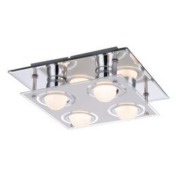 Etc-shop - led Design Decken Strahler Wohn Ess Zimmer Beleuchtung Glas Lampe Chrom Leuchte